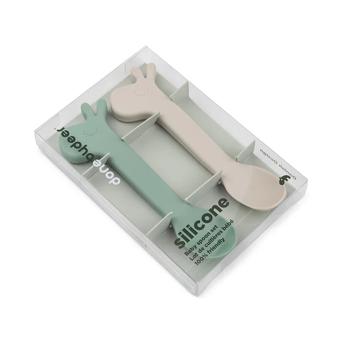 Silicone Spoon 2 Pack - Lalee Green