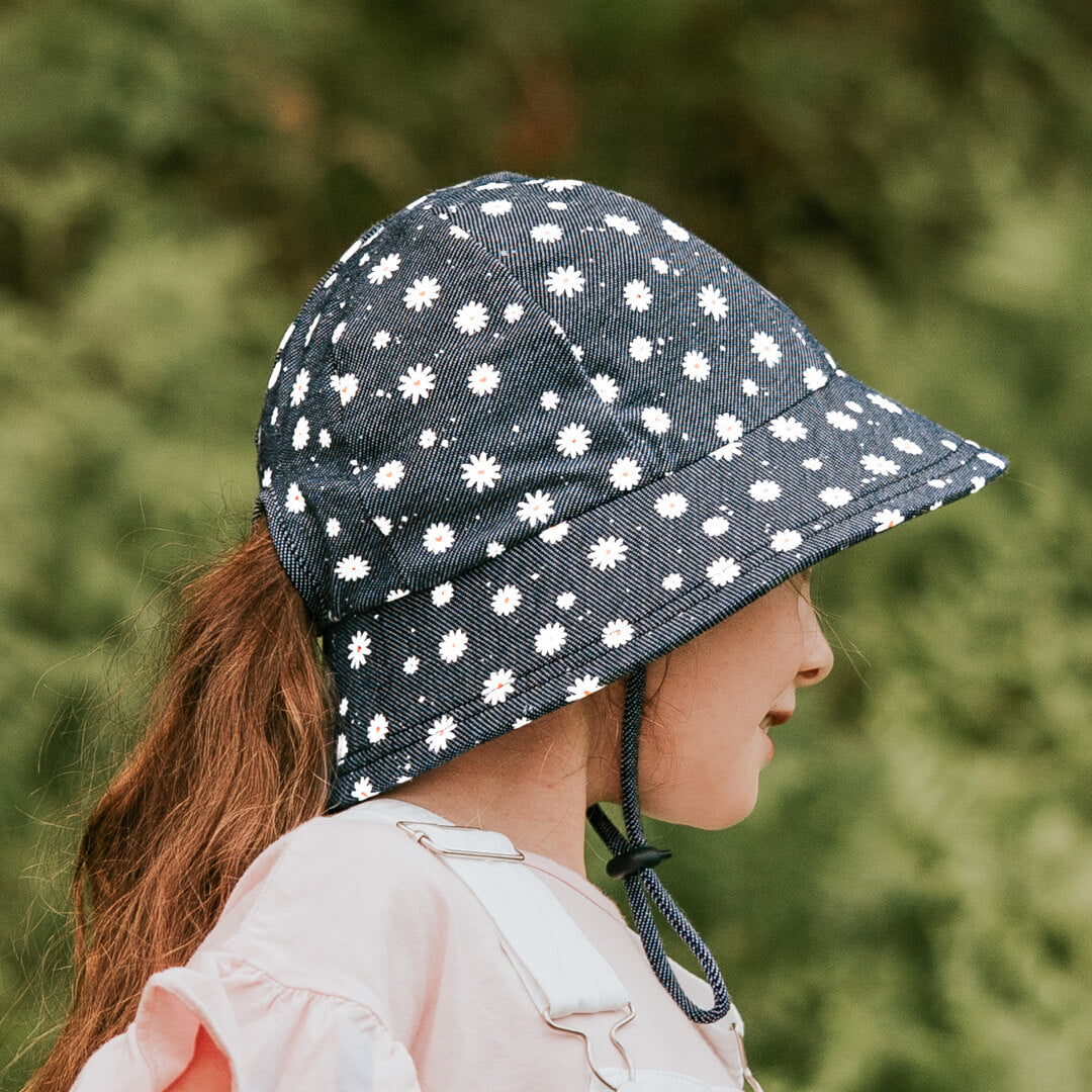 Kids Ponytail Bucket Sun Hat - Floral Dani