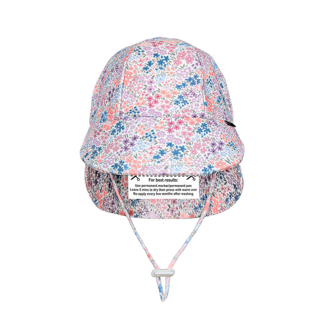 Kids Swim Legionnaire Flap Beach Hat - Blossom