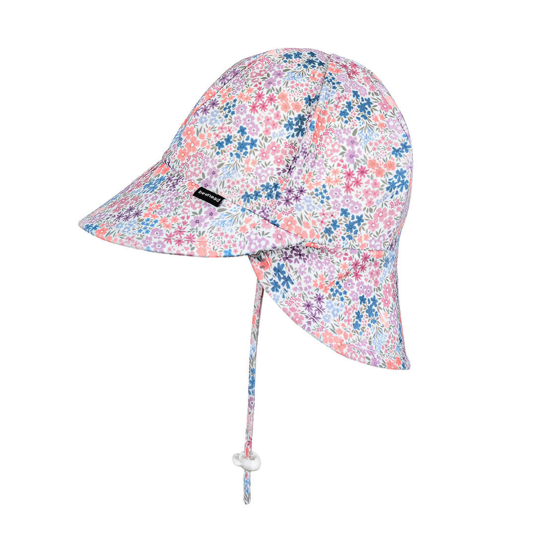 Kids Swim Legionnaire Flap Beach Hat - Blossom