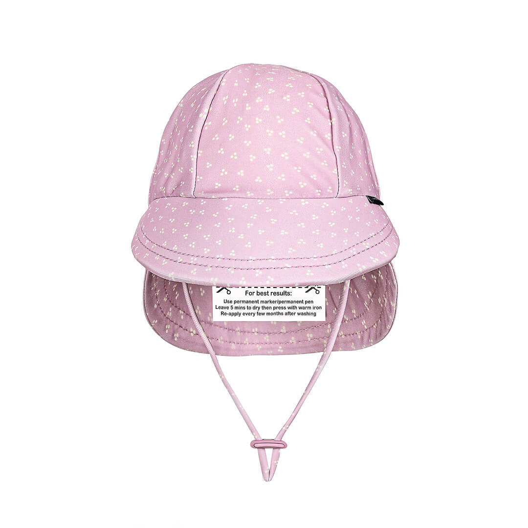 Kids Swim Legionnaire Flap Beach Hat - Lila