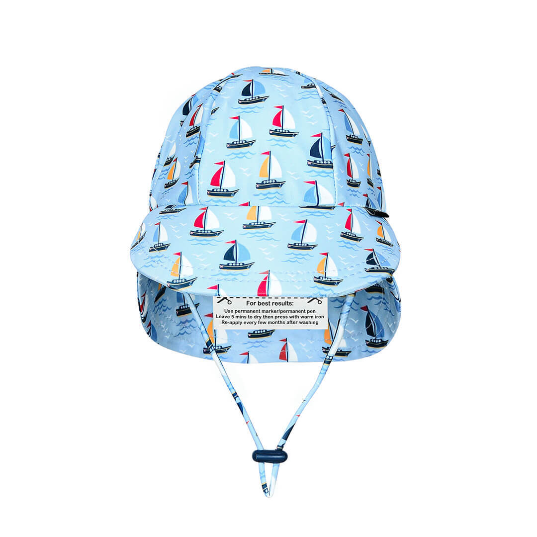 Kids Swim Legionnaire Flap Beach Hat - Sails