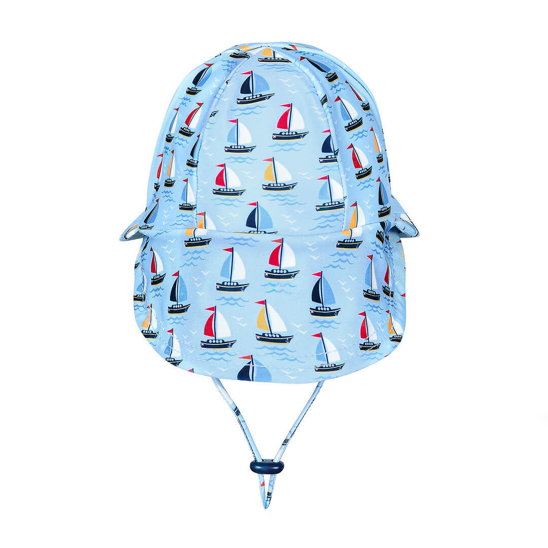 Kids Swim Legionnaire Flap Beach Hat - Sails