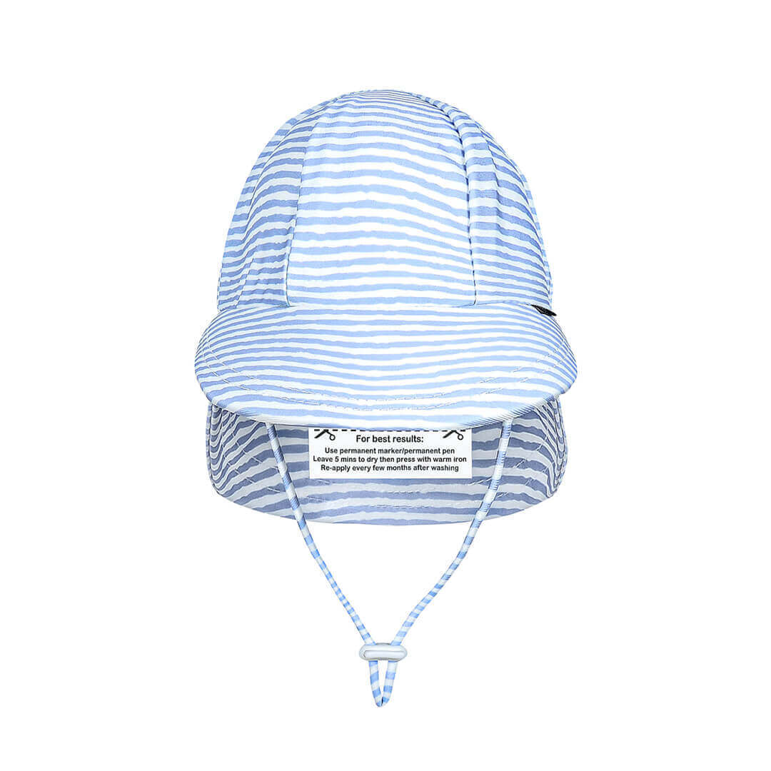 Kids Swim Legionnaire Flap Beach Hat - Stevie Stripe