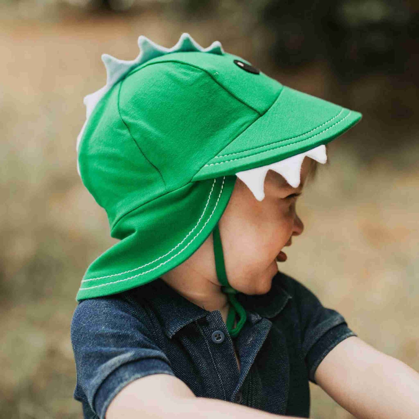 Legionnaire Flap Sun Hat - Dinosaur Green