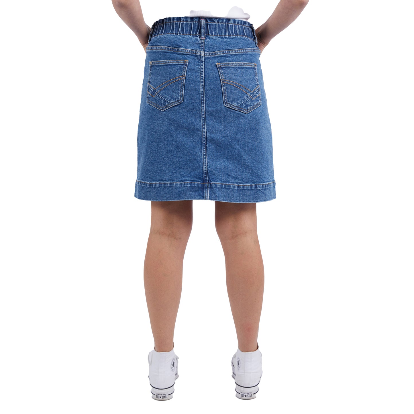 Atlas Denim Skirt - Dark Blue