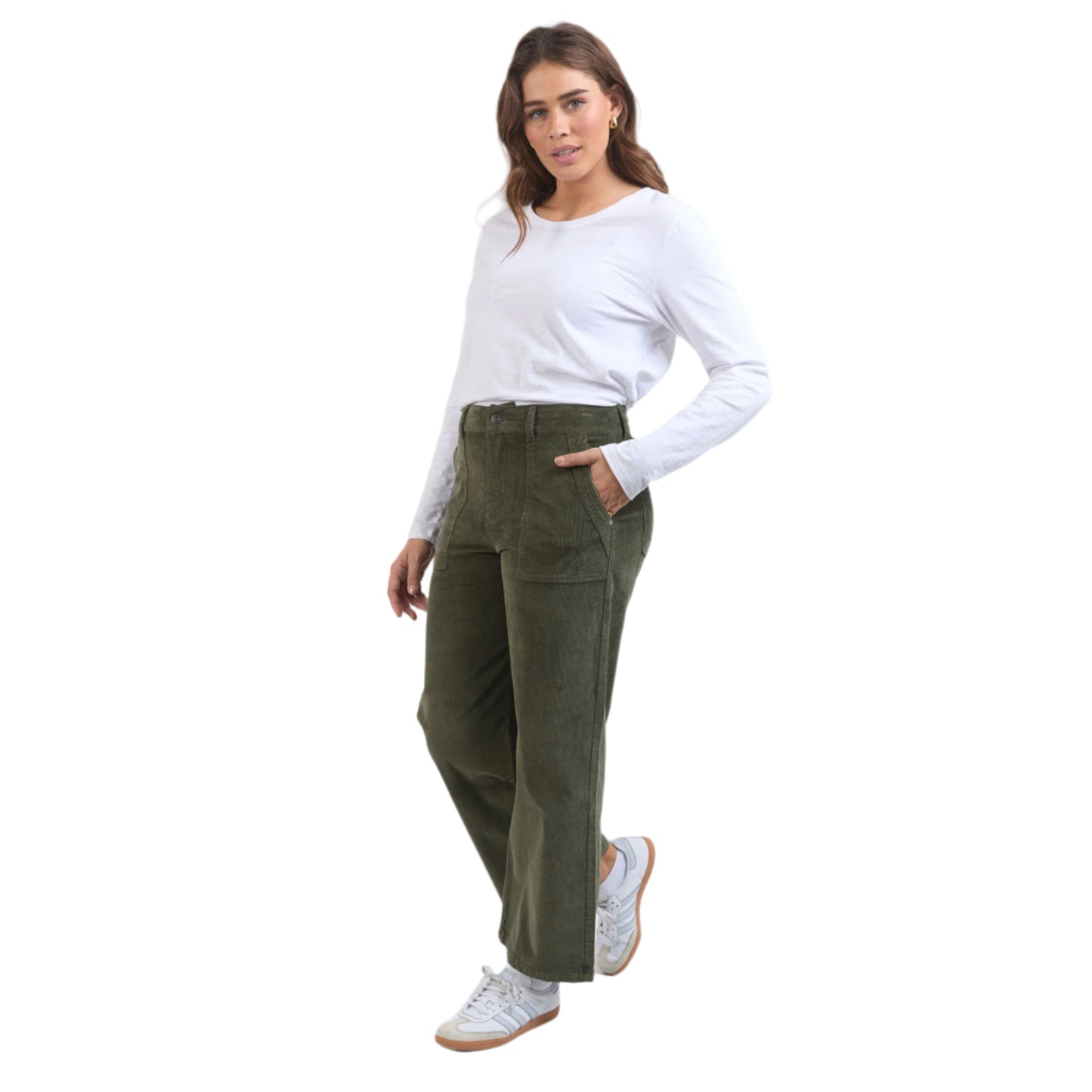 Cassie Cord Pant - Clover Green