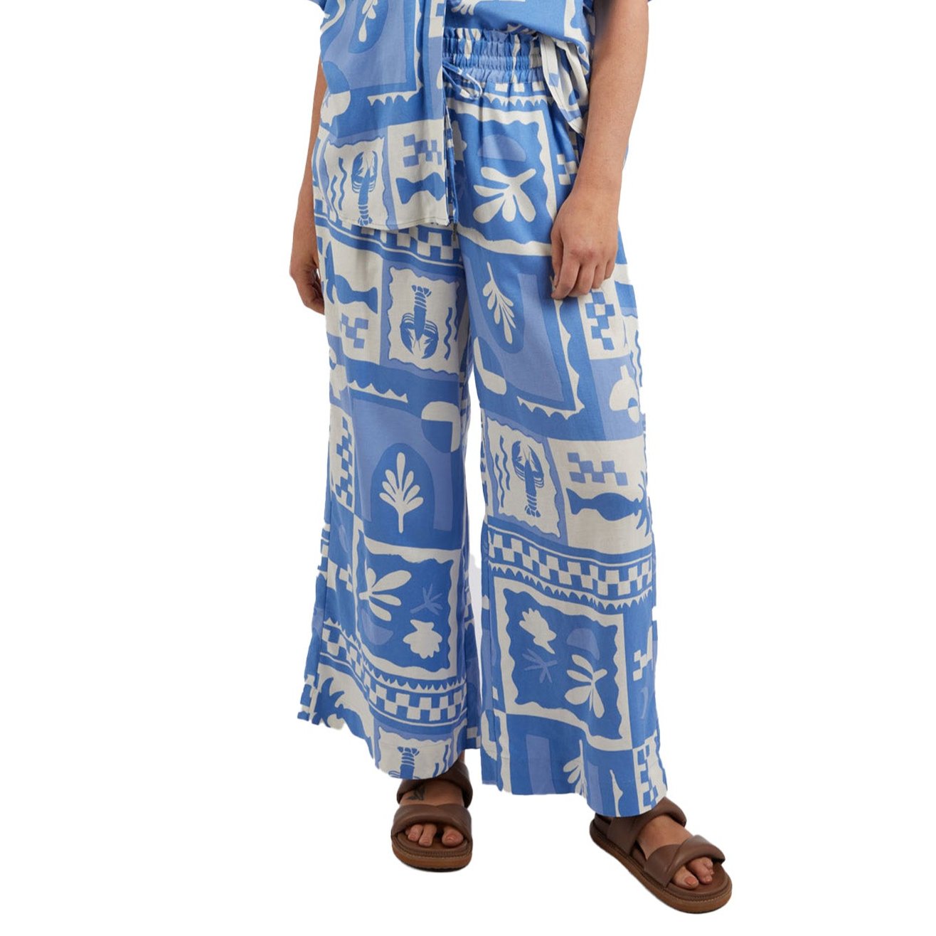 Holiday Sun Pant - Cerulean Holiday Print