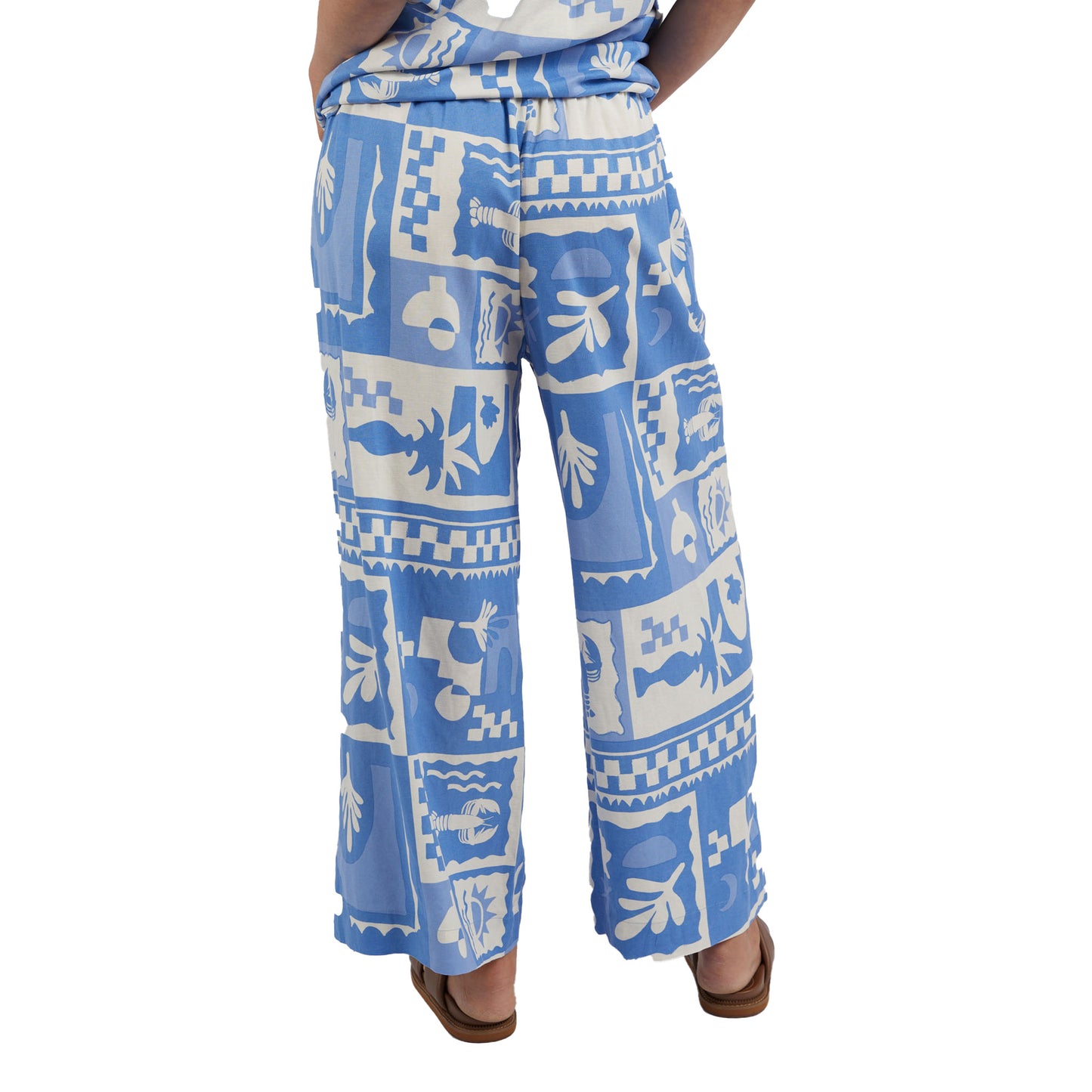 Holiday Sun Pant - Cerulean Holiday Print