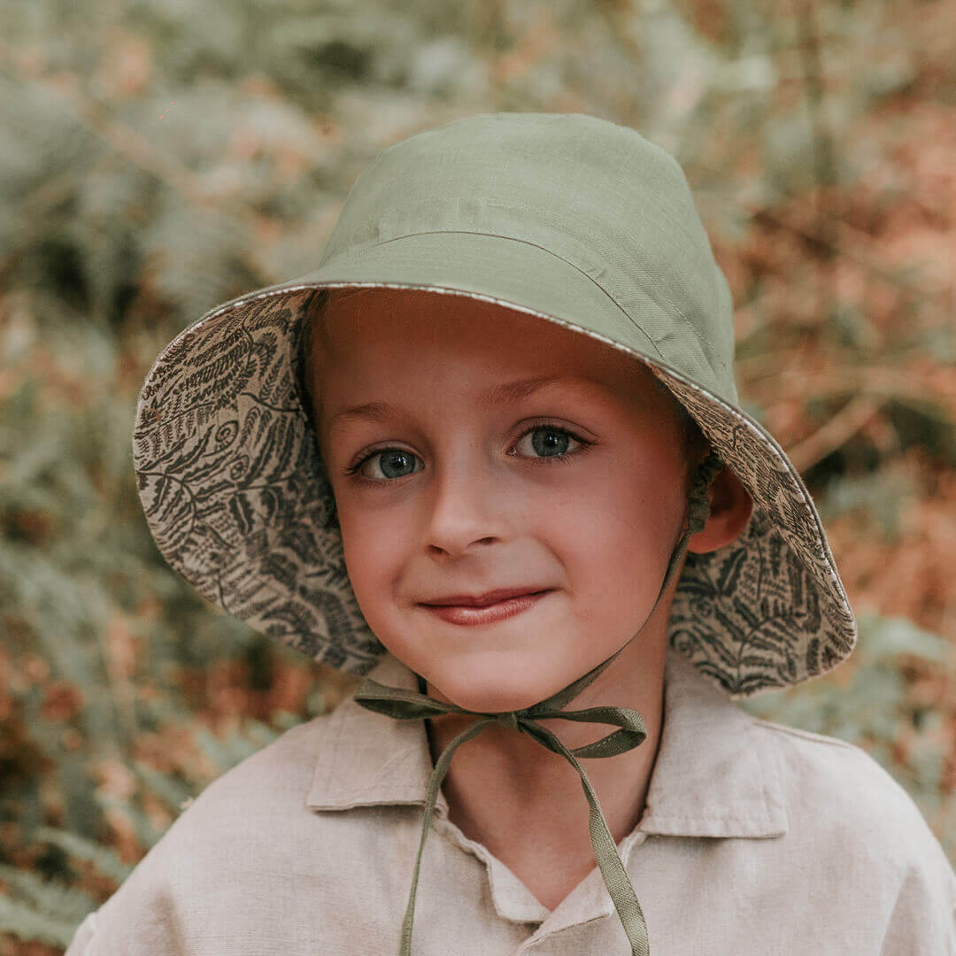 'Explorer' Kids Classic Bucket Sun Hat - Fern / Moss