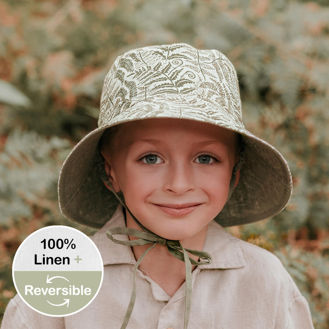 'Explorer' Kids Classic Bucket Sun Hat - Fern / Moss