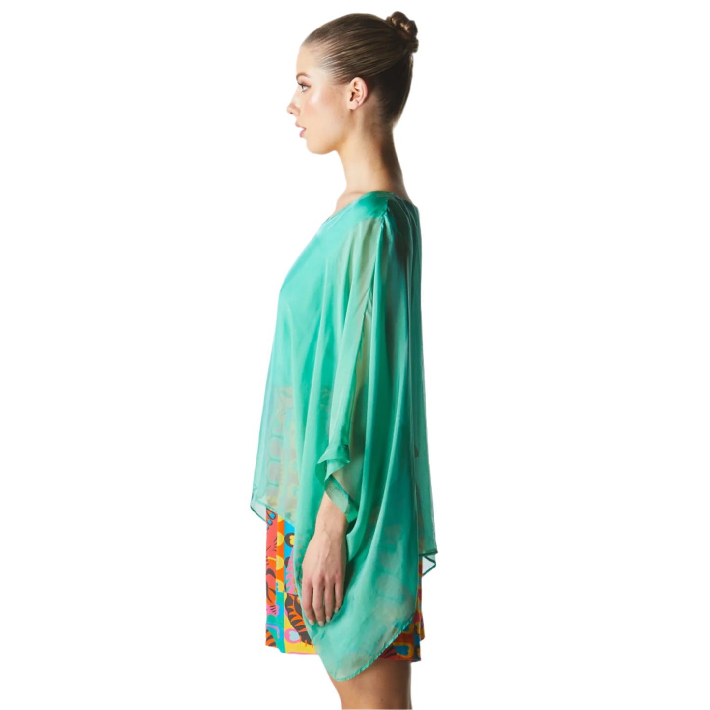 Blossoming Silk Top - Apple Green