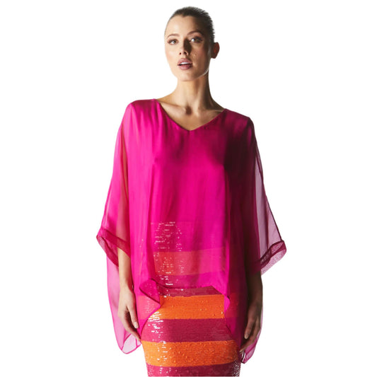 Blossoming Silk Top - Fuschia