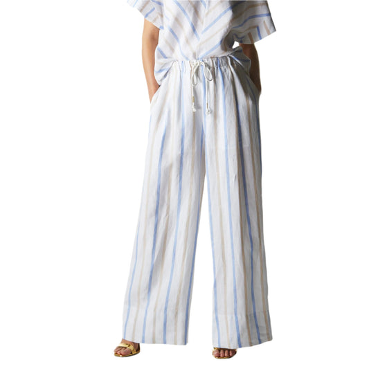 Poolside Wide Leg Pants - Stripe