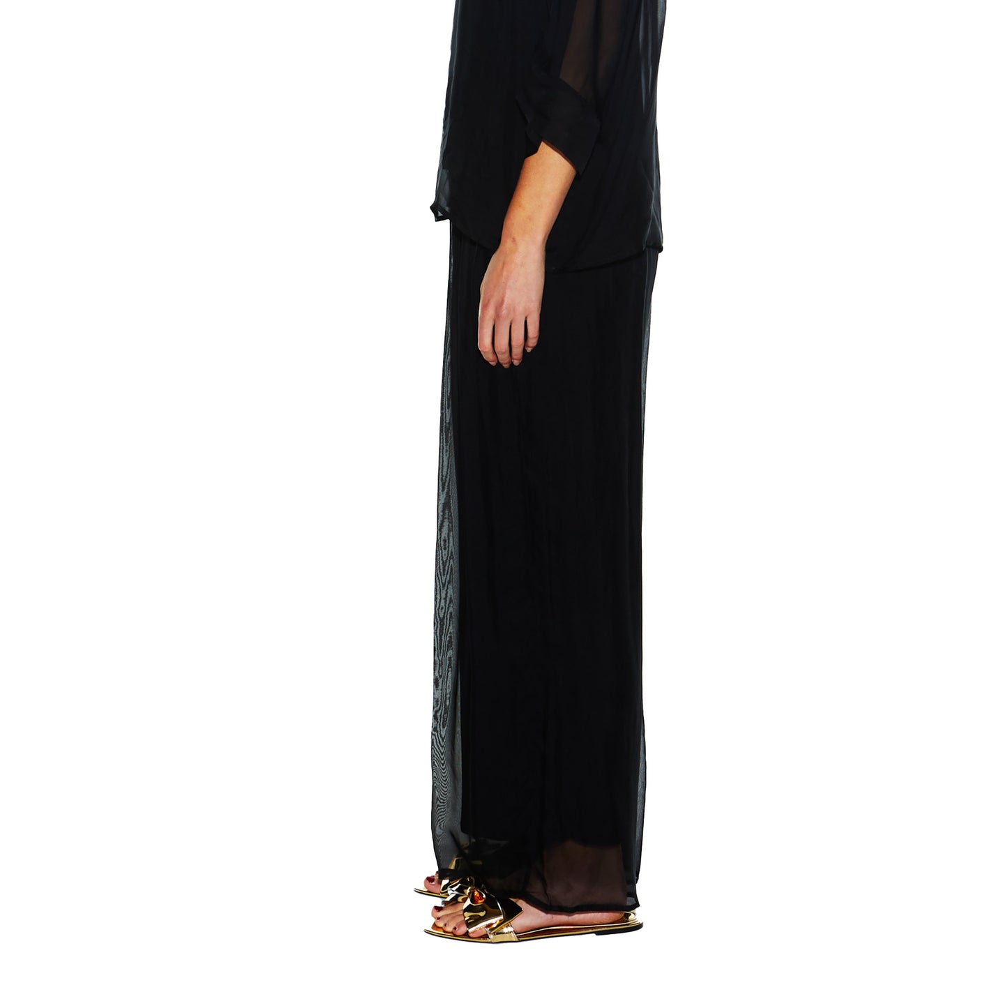 Sunlight and Shadow Silk Pant - Black