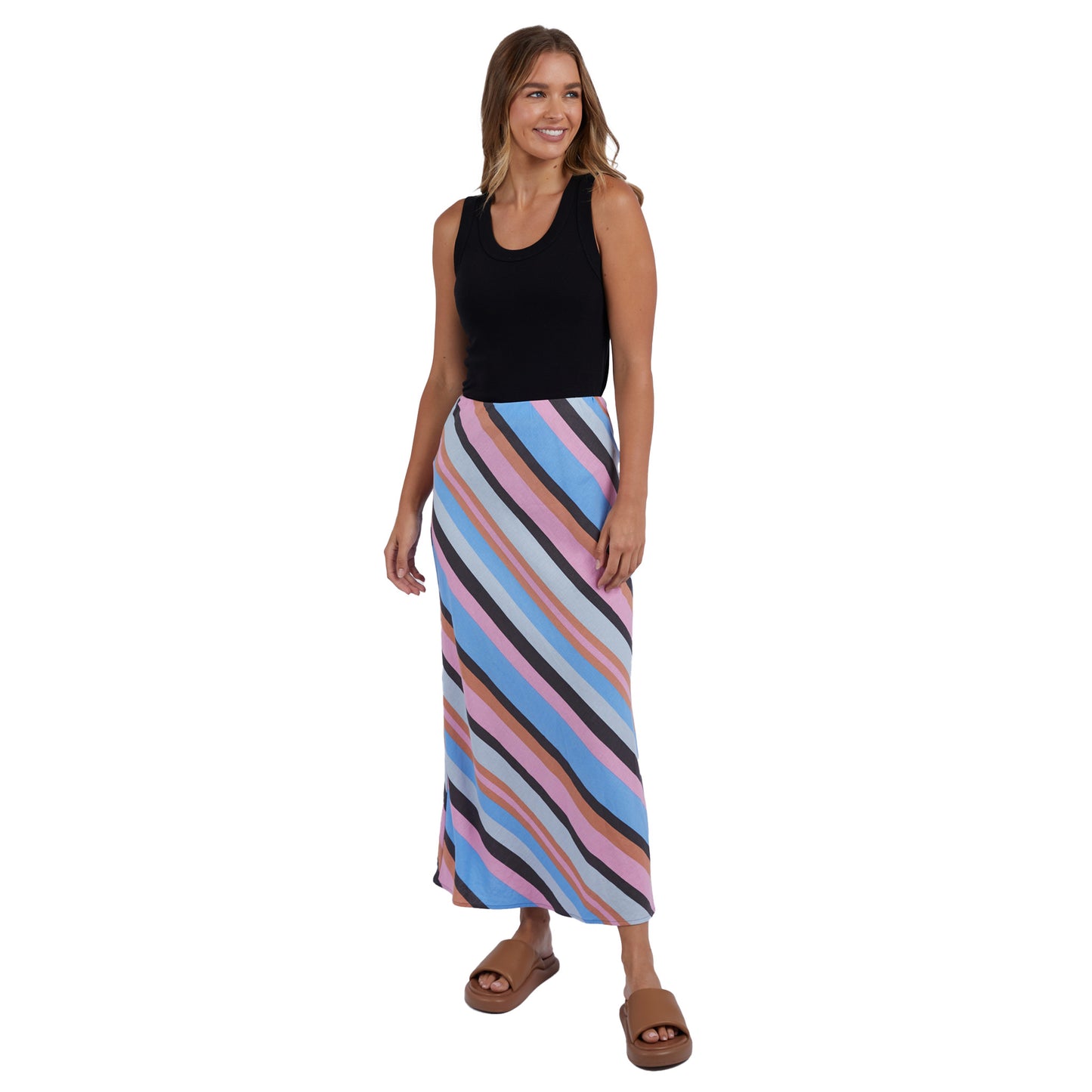 Gazelle Stripe Skirt - Multicoloured Stripe