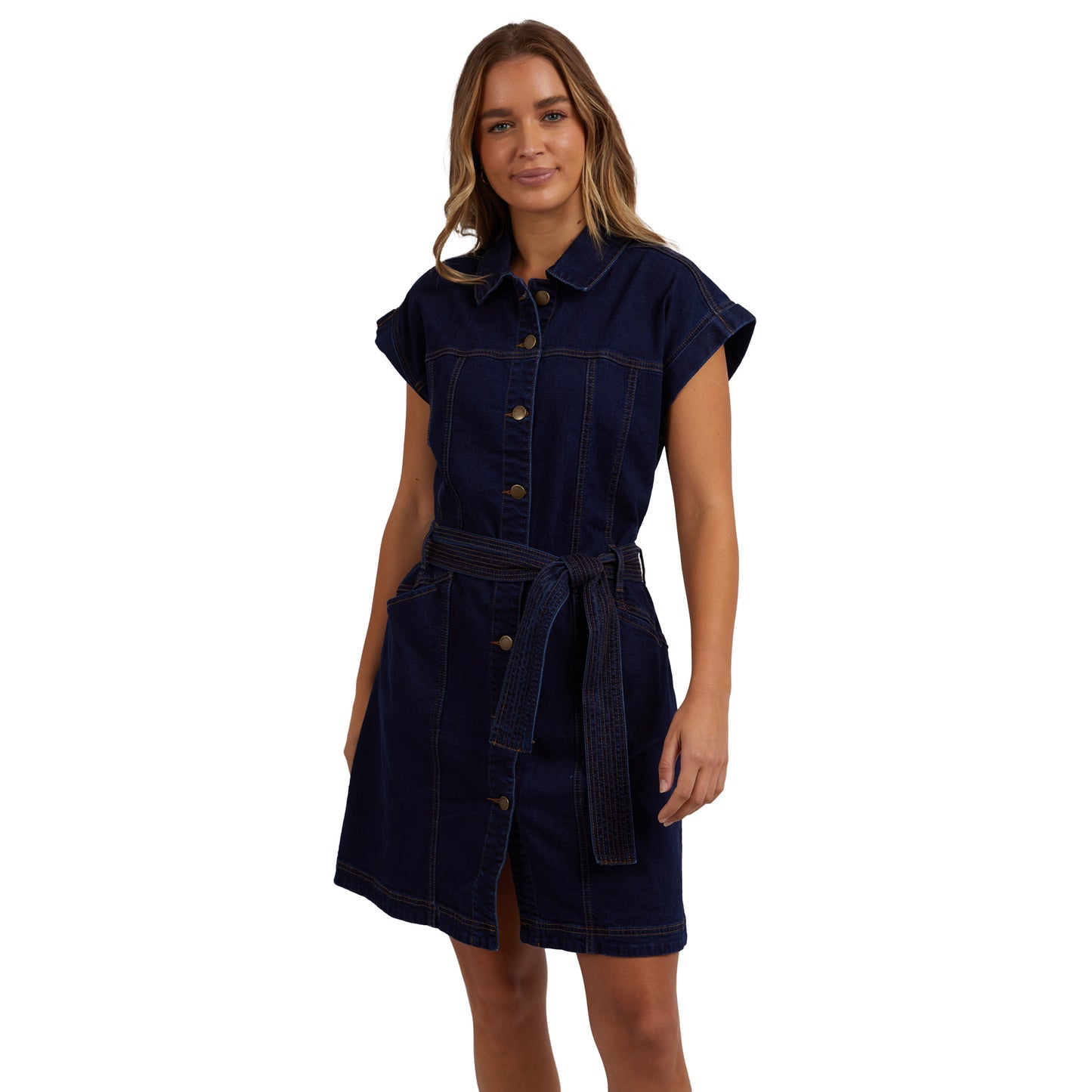 Heidi Dress - Dark Blue Denim