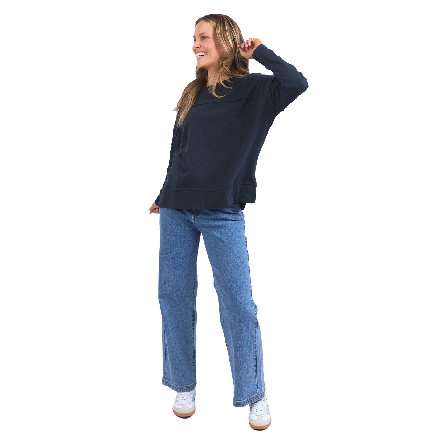 Jayne Throw On Top - Navy