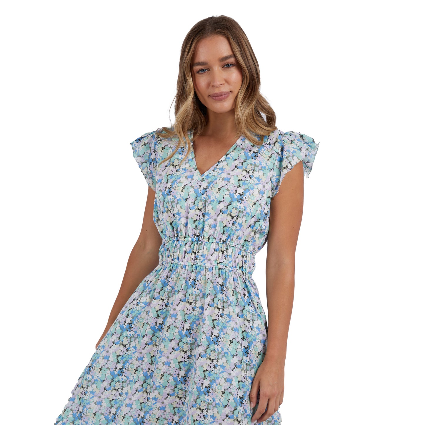 Rosette Floral Dress - Rosette Print