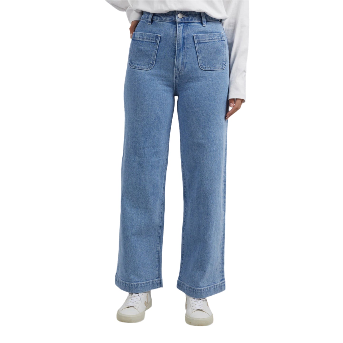 Sarah Wide Leg Denim Jean - Light Blue