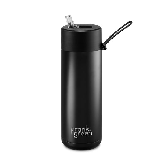 Midnight - Ceramic Reusable Bottle (straw) - 20oz / 595ml