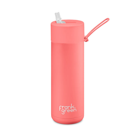 Sweet Peach - Ceramic Reusable Bottle (straw) - 20oz / 595ml