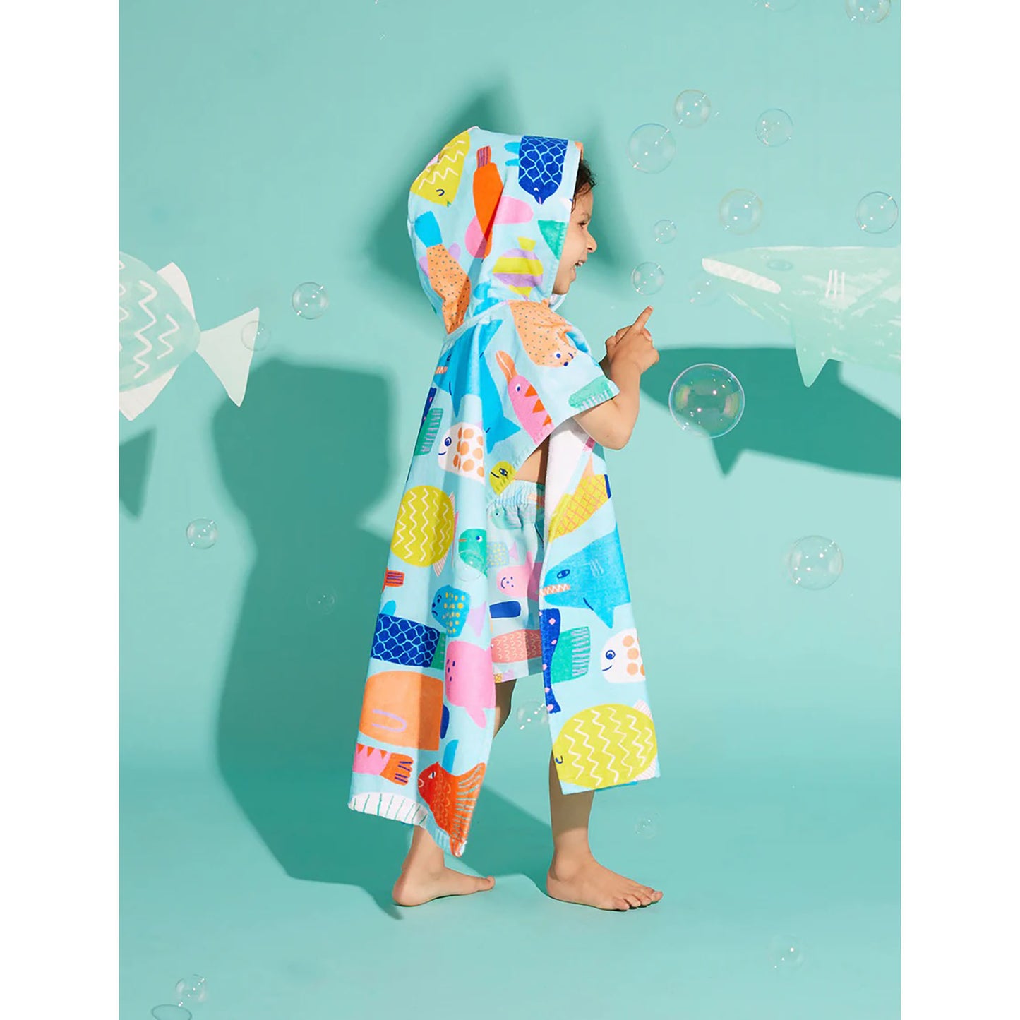 Rainbow Reef Kids Hooded Towel