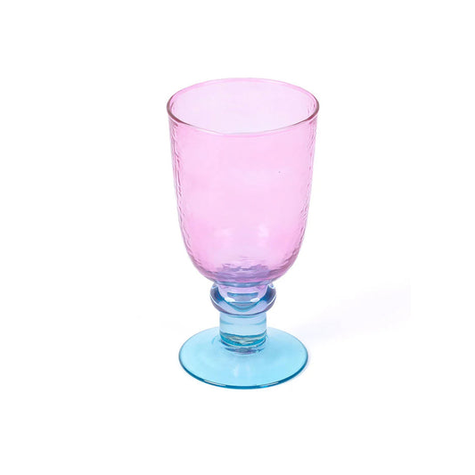 Bailey Wine Glass - Pink & Turquoise - Set of 4