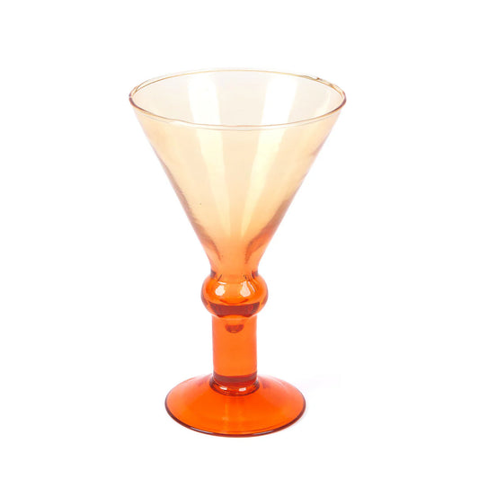 Dahlia Martini Glass - Yellow & Orange - Set of 4