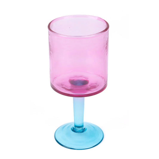 Farla Wine Glass - Pink & Turquoise - Set of 4