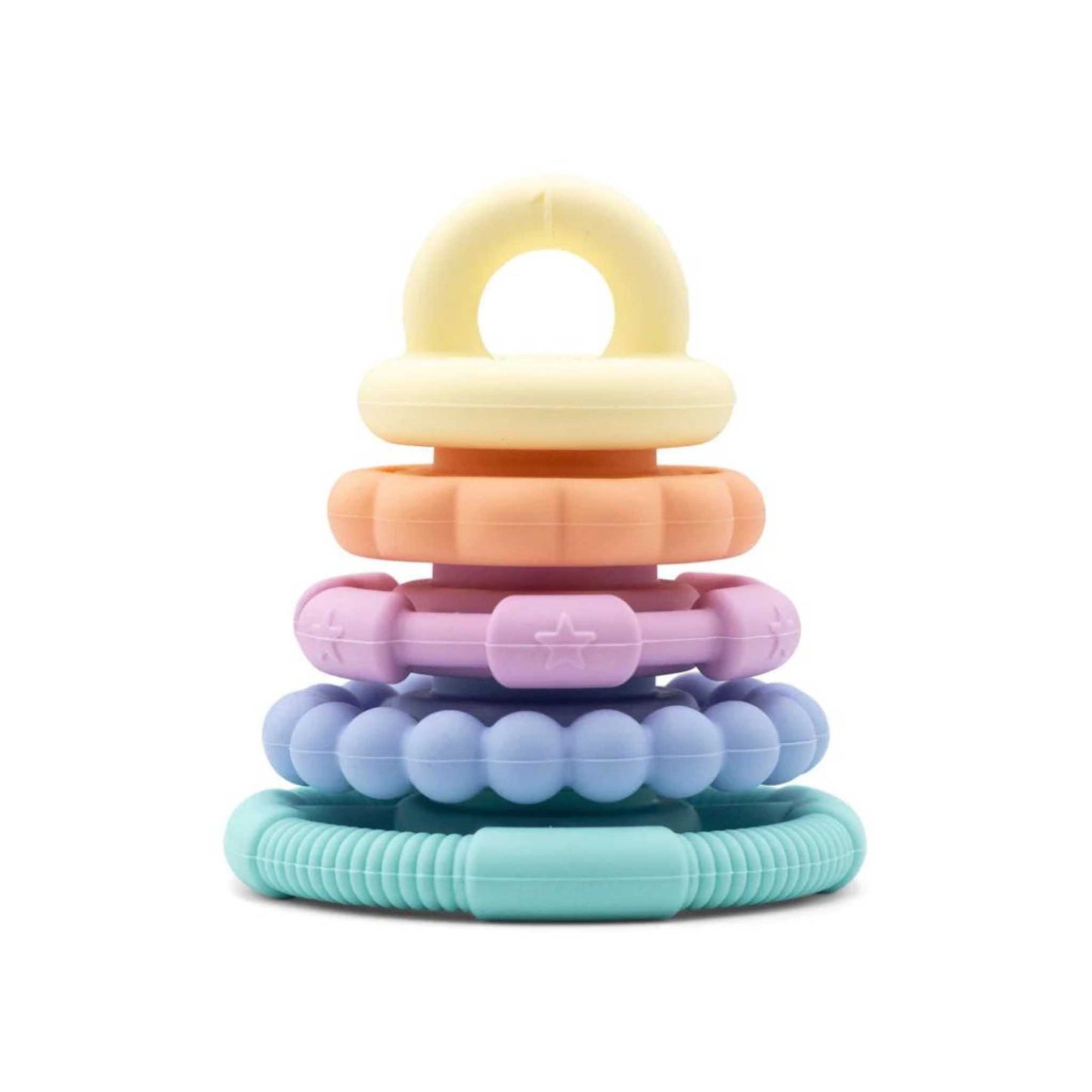 Rainbow Stacker & Teether Toy - Rainbow Pastel