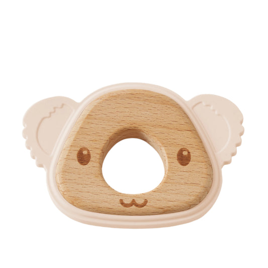 Riley Koala Silicone Teether - Peach