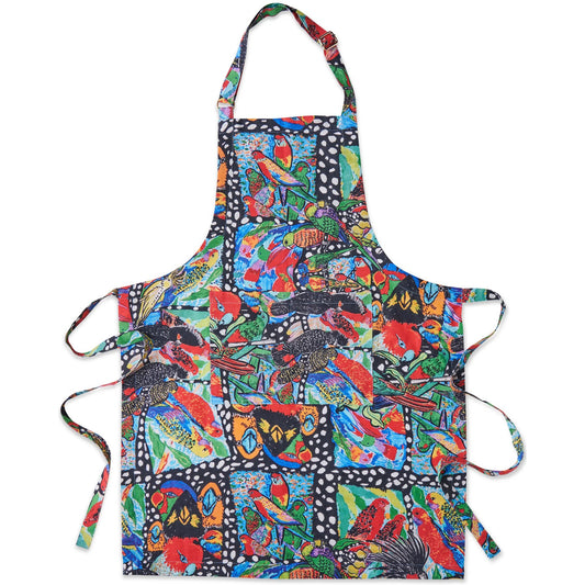 Kip&Co x Jenny Kee Parrots & Cockatoos Linen Apron