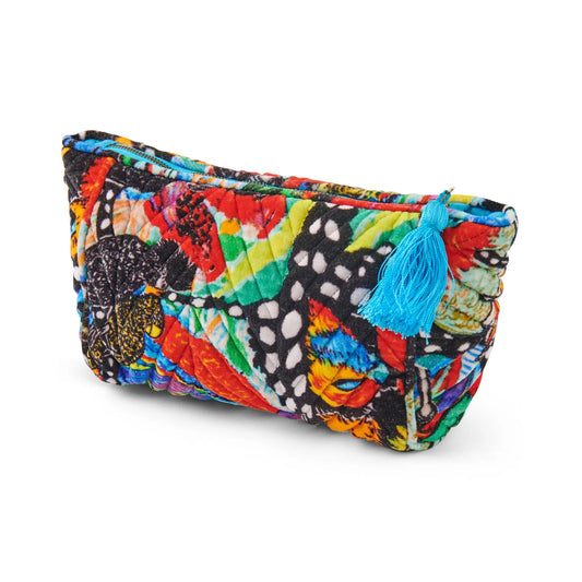 Kip&Co x Jenny Kee Parrots & Cockatoos Velvet Toiletry Bag