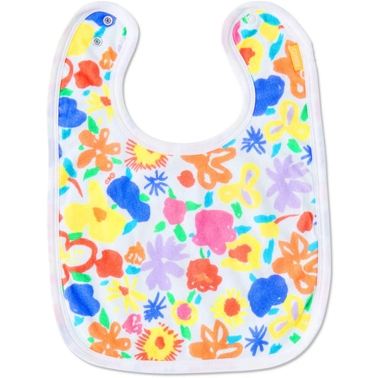 Kip&Co x Ken Done Summer Floral White Organic Cotton Bib