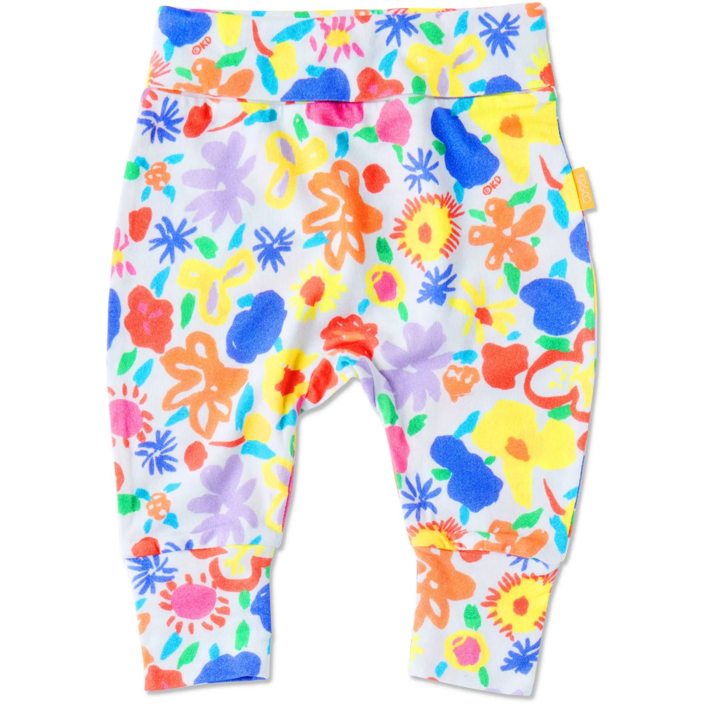 Kip&Co x Ken Done Summer Floral White Organic Drop Crotch Pant