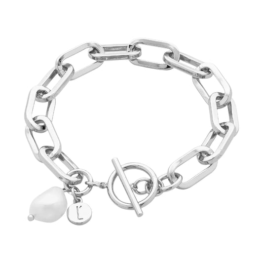 Darcy Silver Pearl Bracelet