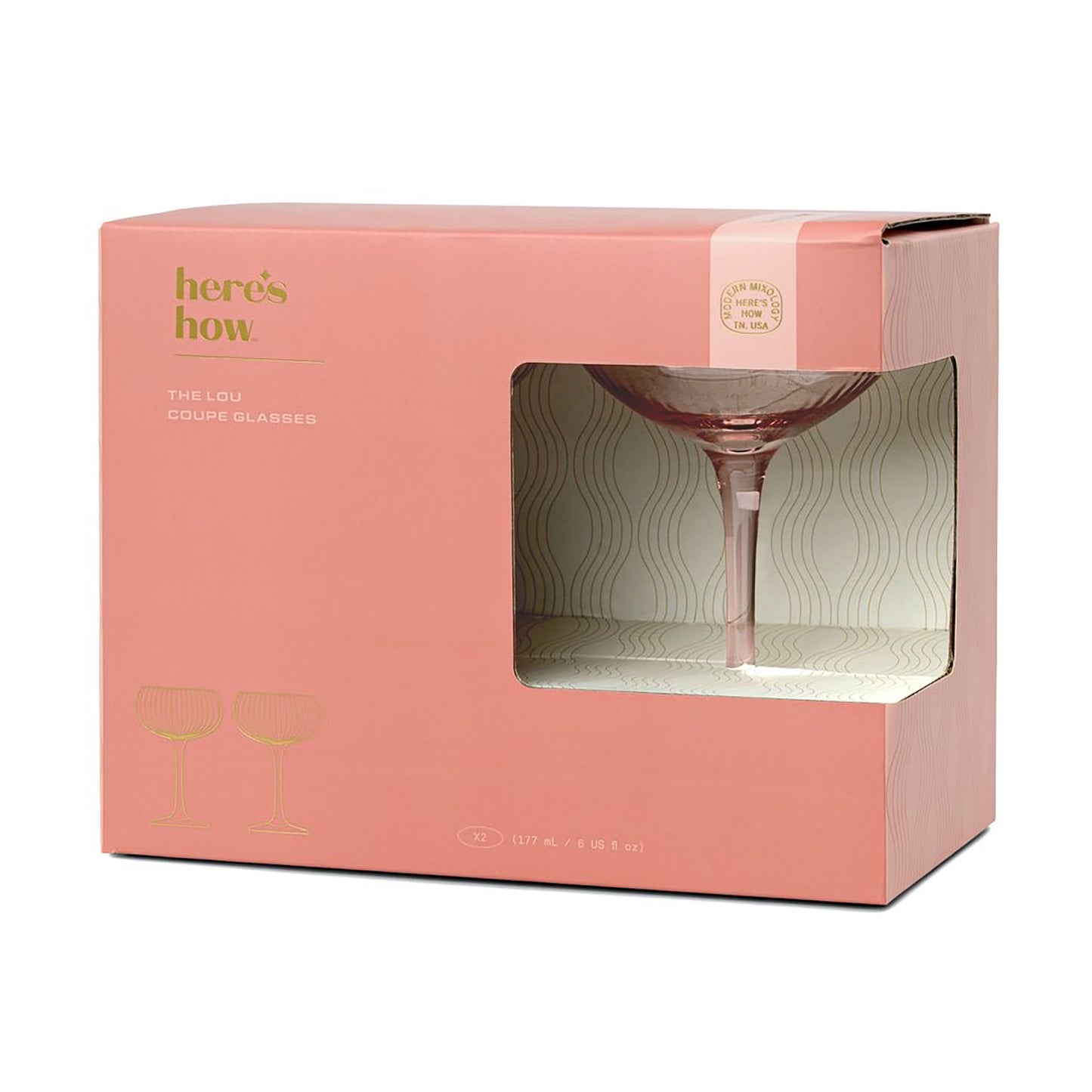 The Lou Coupe Glass - Set of 2 - Blush