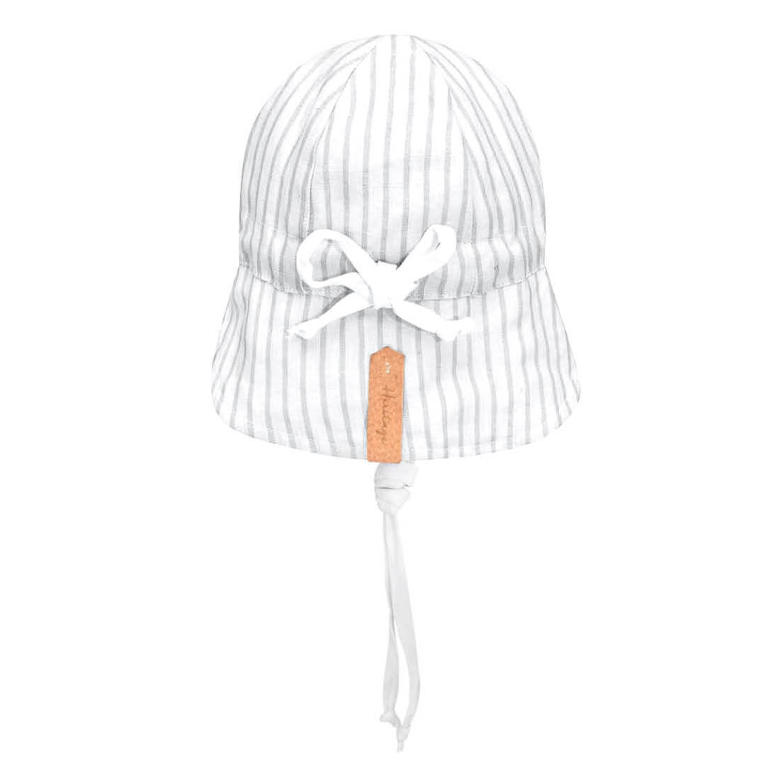 'Lounger' Baby Reversible Flap Sun Hat - Finley / Blanc