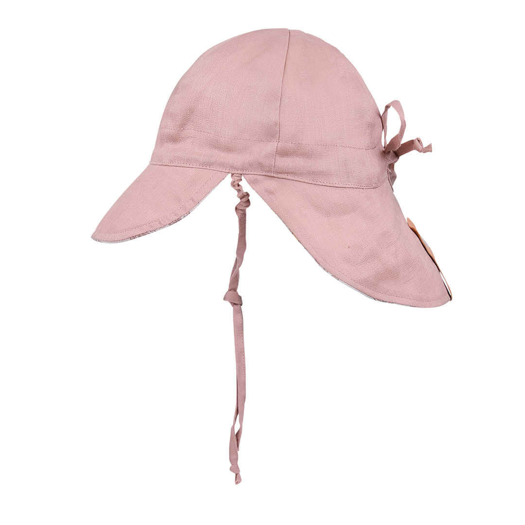 'Lounger' Baby Reversible Flap Sun Hat - Pippa / Rosa