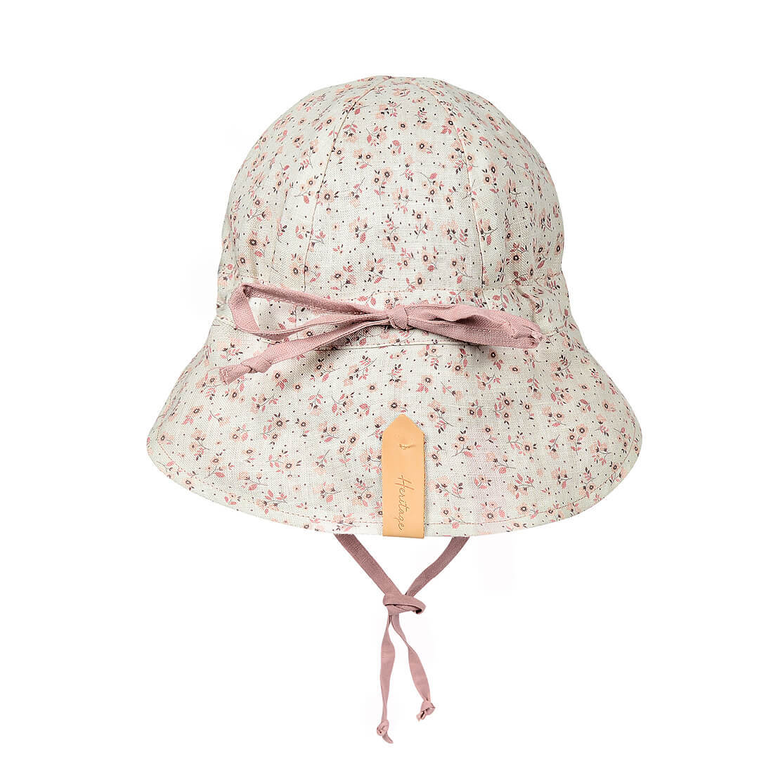 'Lounger' Baby Reversible Flap Sun Hat - Ruby / Rosa