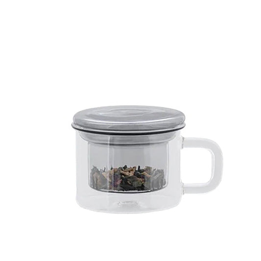 Cha For One Tea Cup & Strainer - Smoke