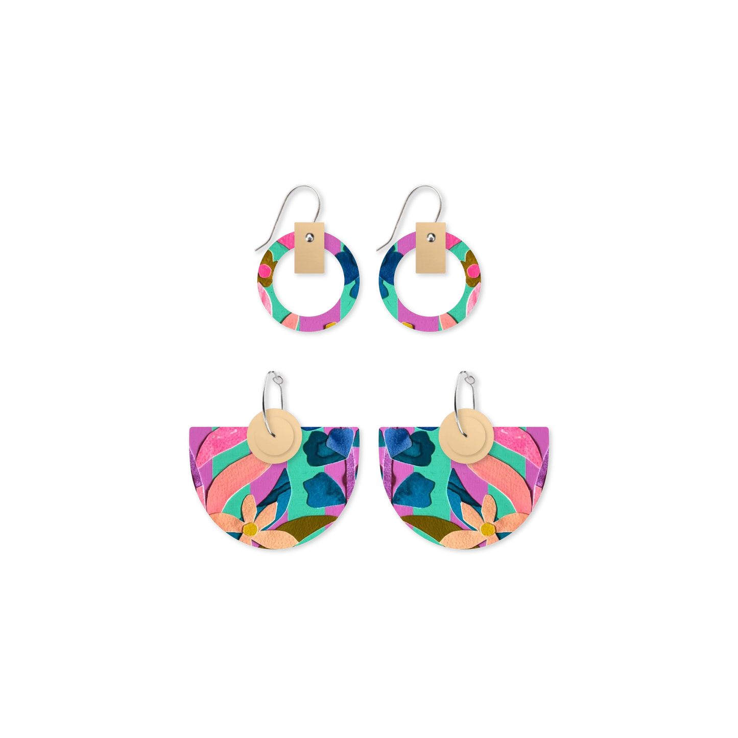 Laura Blythman Floral Scape Bell Halo Pack Earrings