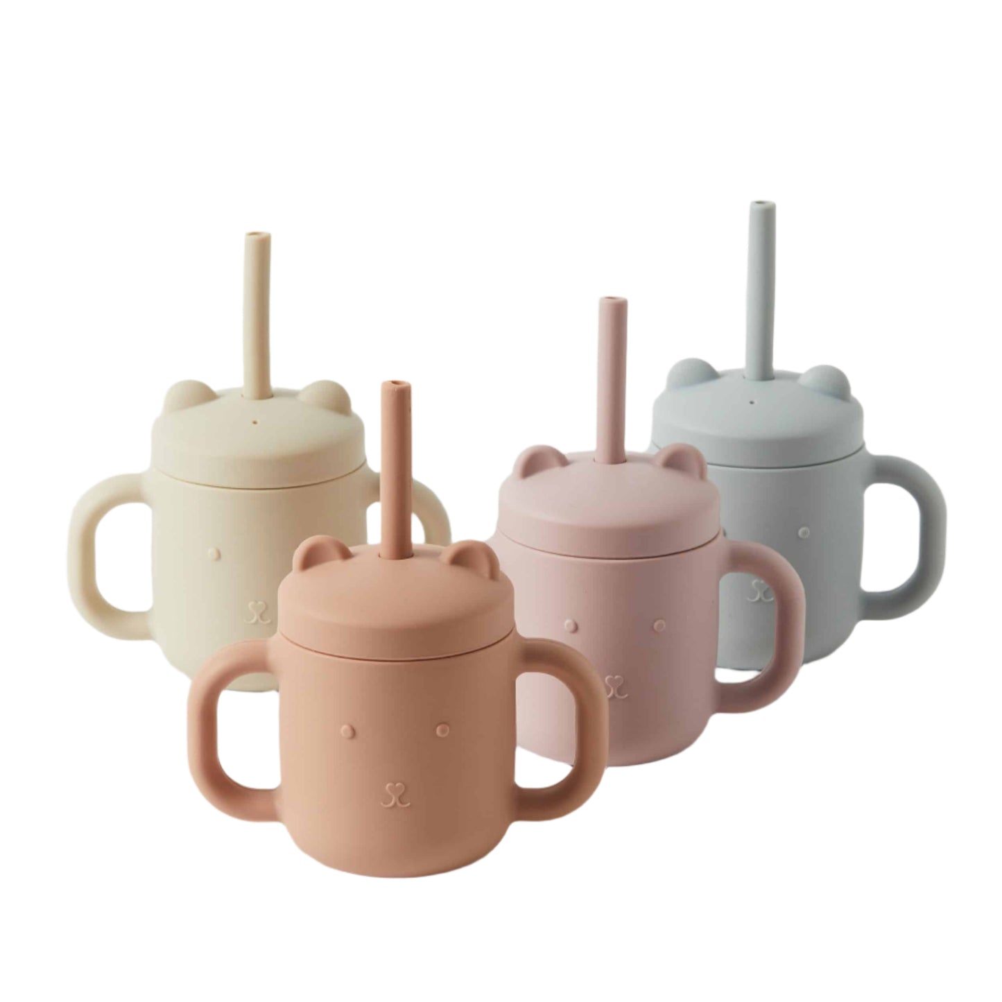 Henny Silicone Sippy Cup with Straw - Terracotta