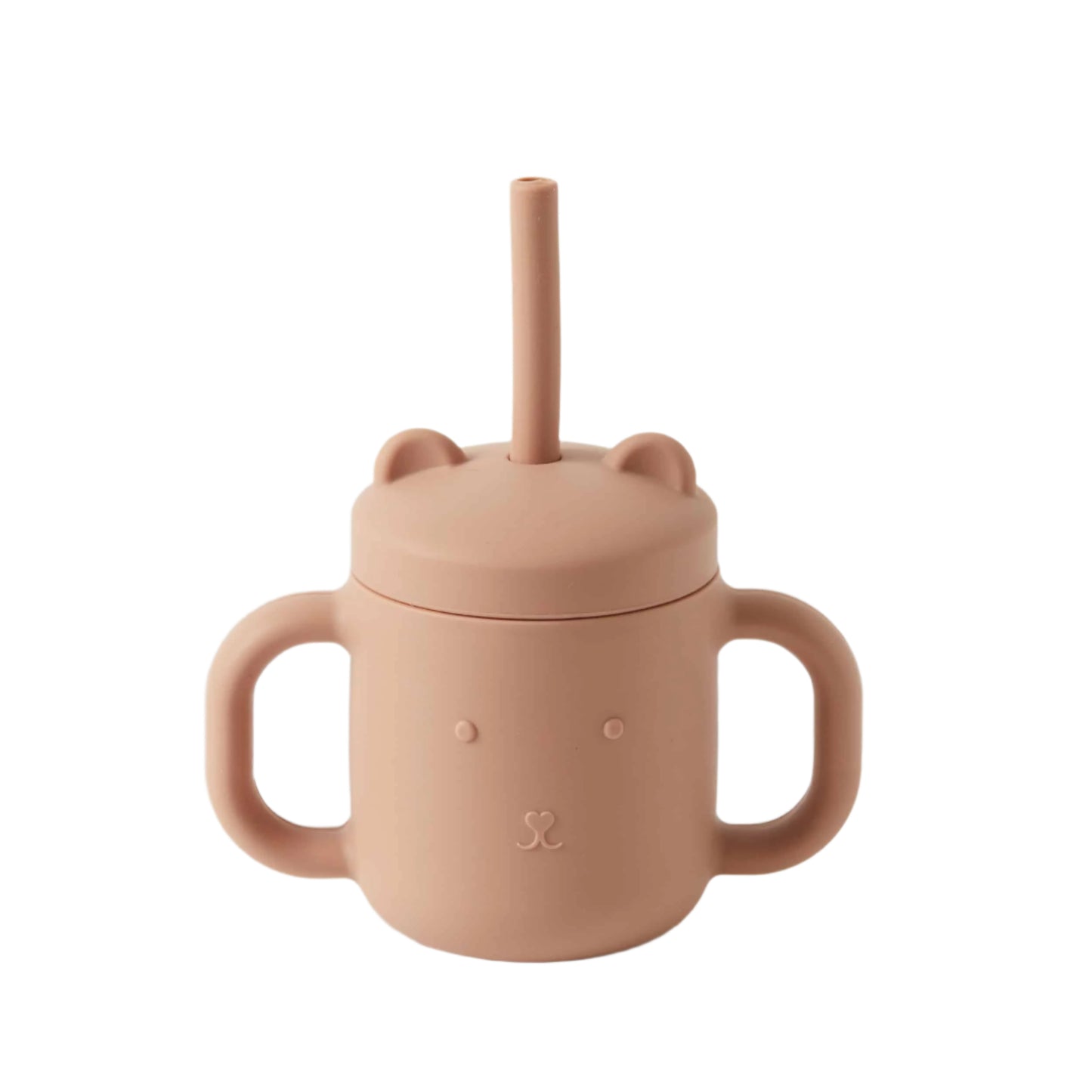 Henny Silicone Sippy Cup with Straw - Terracotta