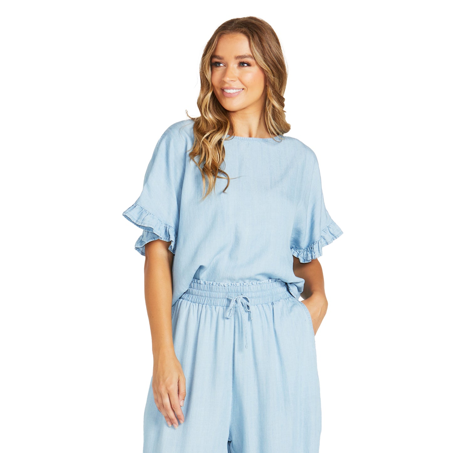 Davie Top - Chambray