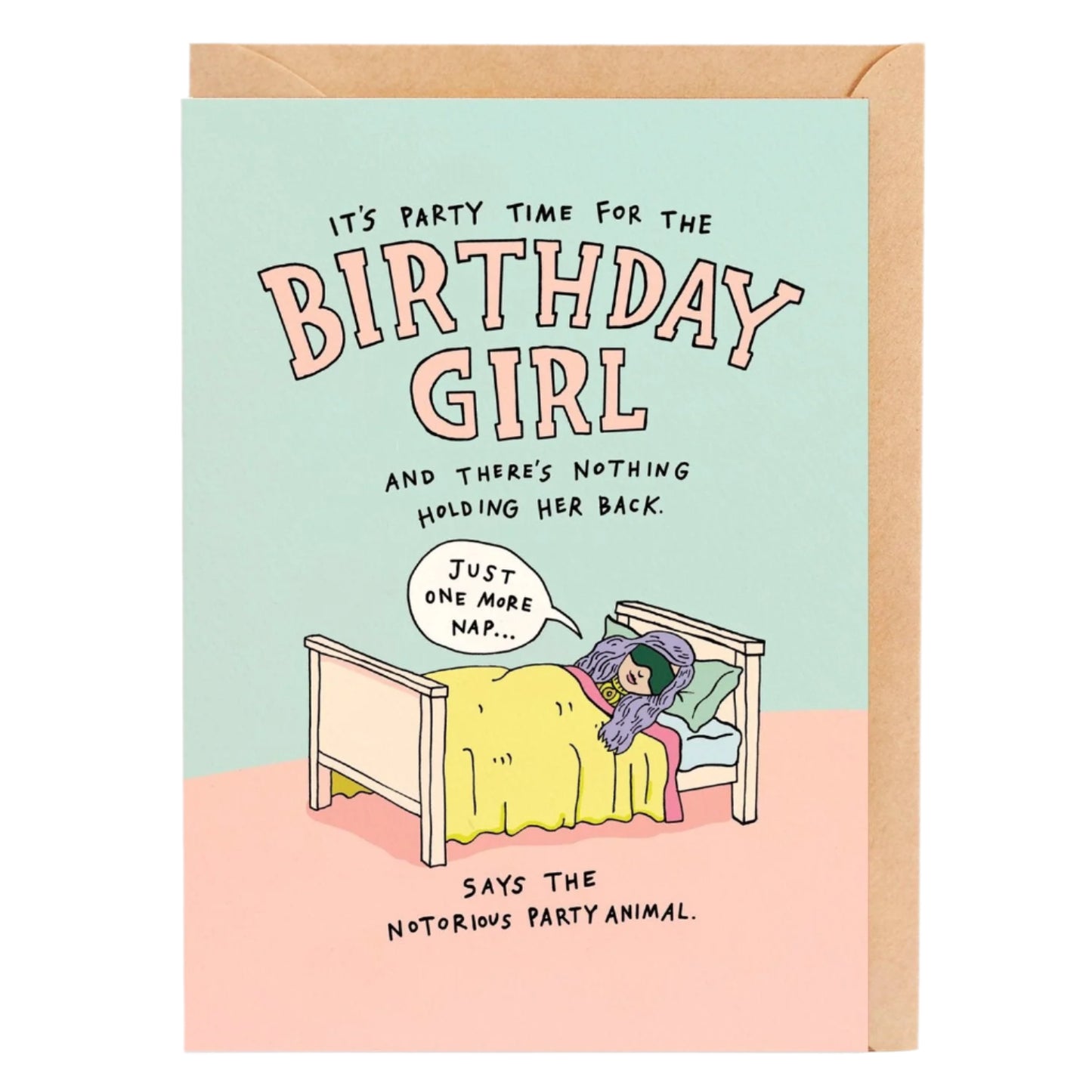 Nap Girl - Greeting Card