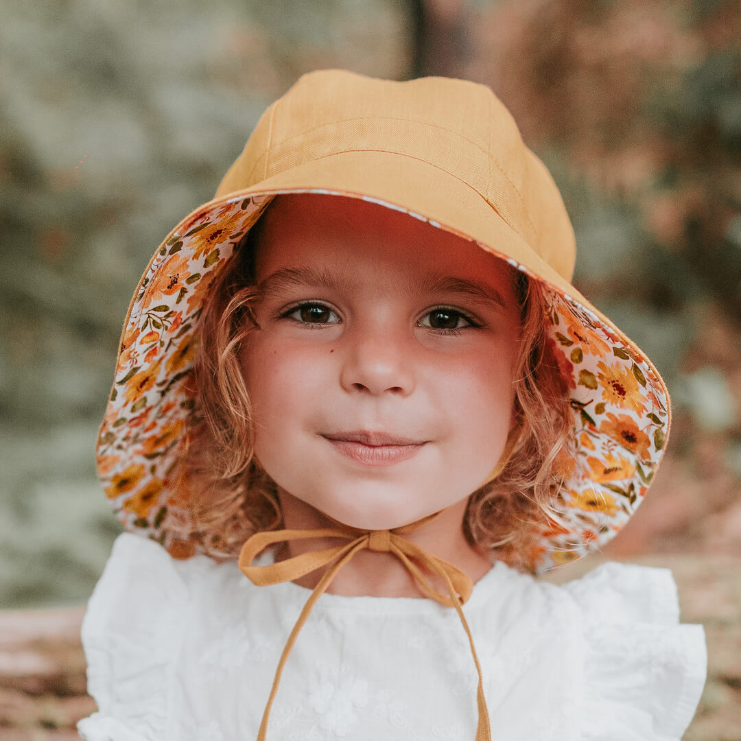 'Wanderer' Panelled Bucket Sun Hat - Margaret / Maize