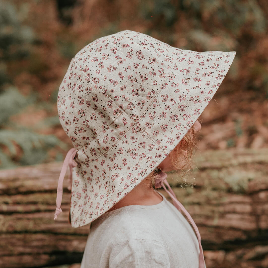 'Wanderer' Panelled Bucket Sun Hat - Ruby / Rosa