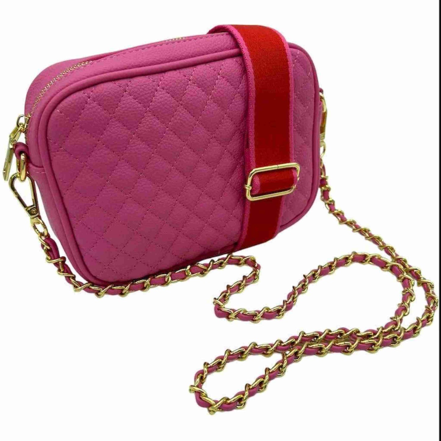 Ruby Stitch Cross Body Bag - Bright Pink